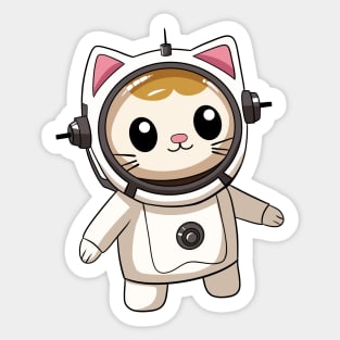 Cute Astronaut Cat Sticker